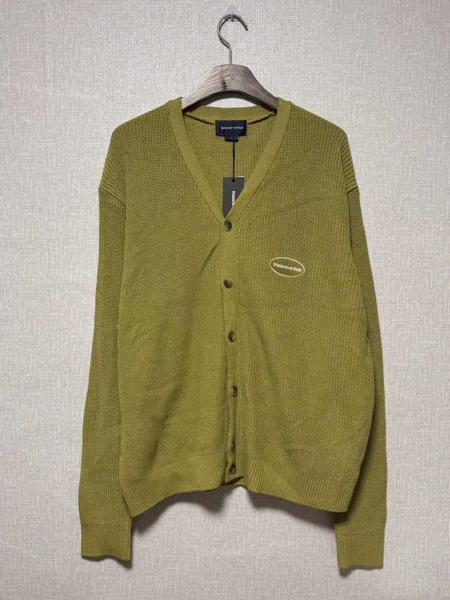 E/T-Logo Cardigan Mustard